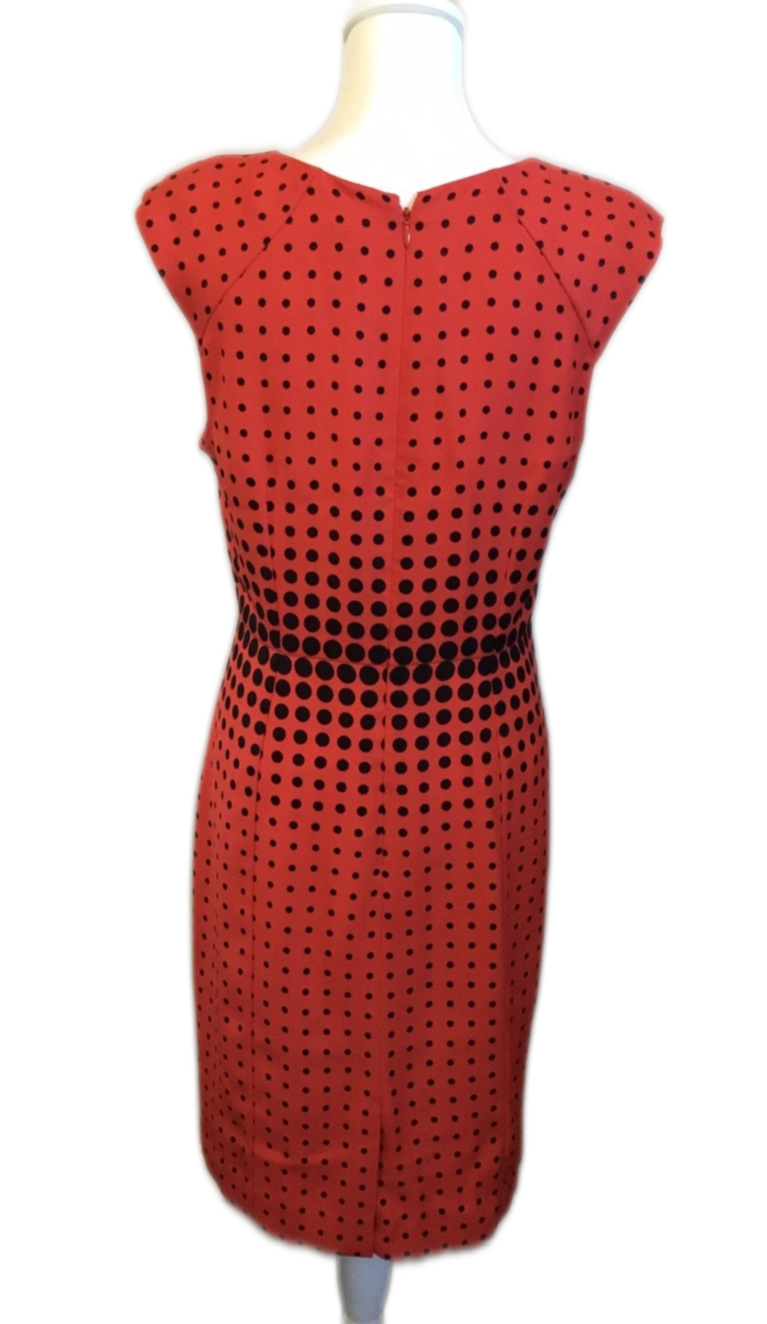 J Crew Sz 10 Red Polka Dot Dress