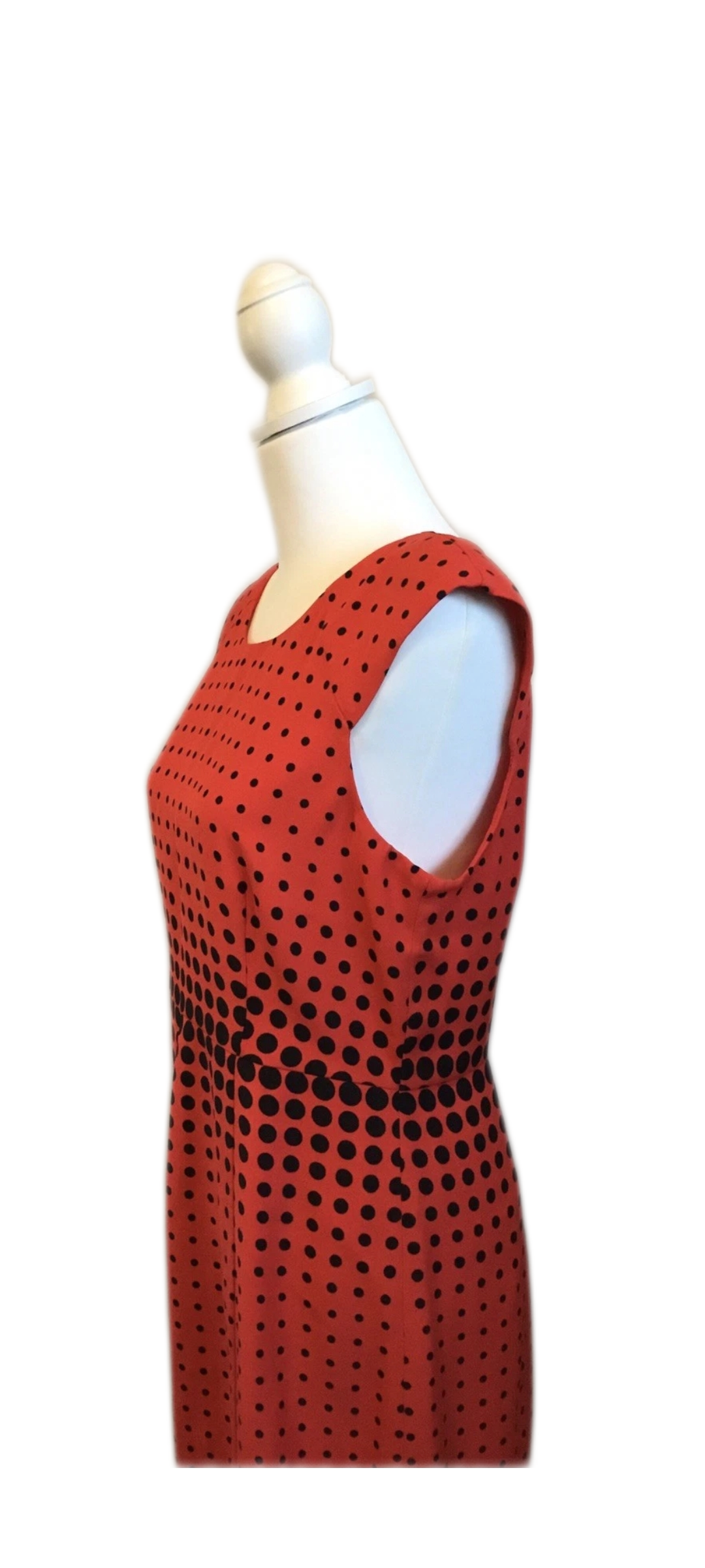 J Crew Sz 10 Red Polka Dot Dress