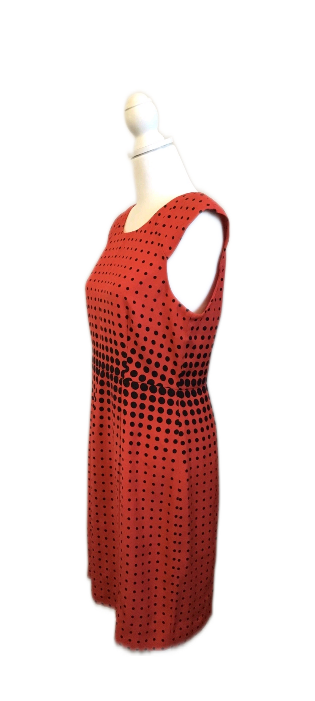J Crew Sz 10 Red Polka Dot Dress