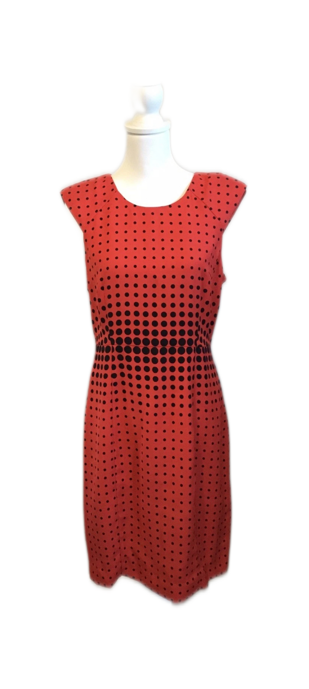 J Crew Sz 10 Red Polka Dot Dress