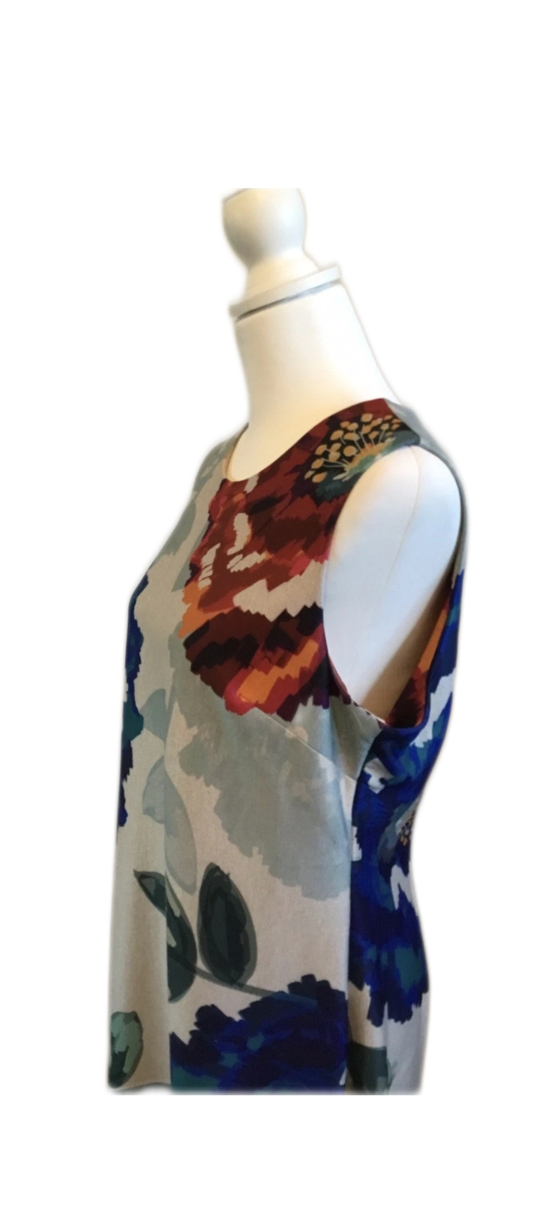 Calvin Klein Sz 14 Floral Dress Sleeveless