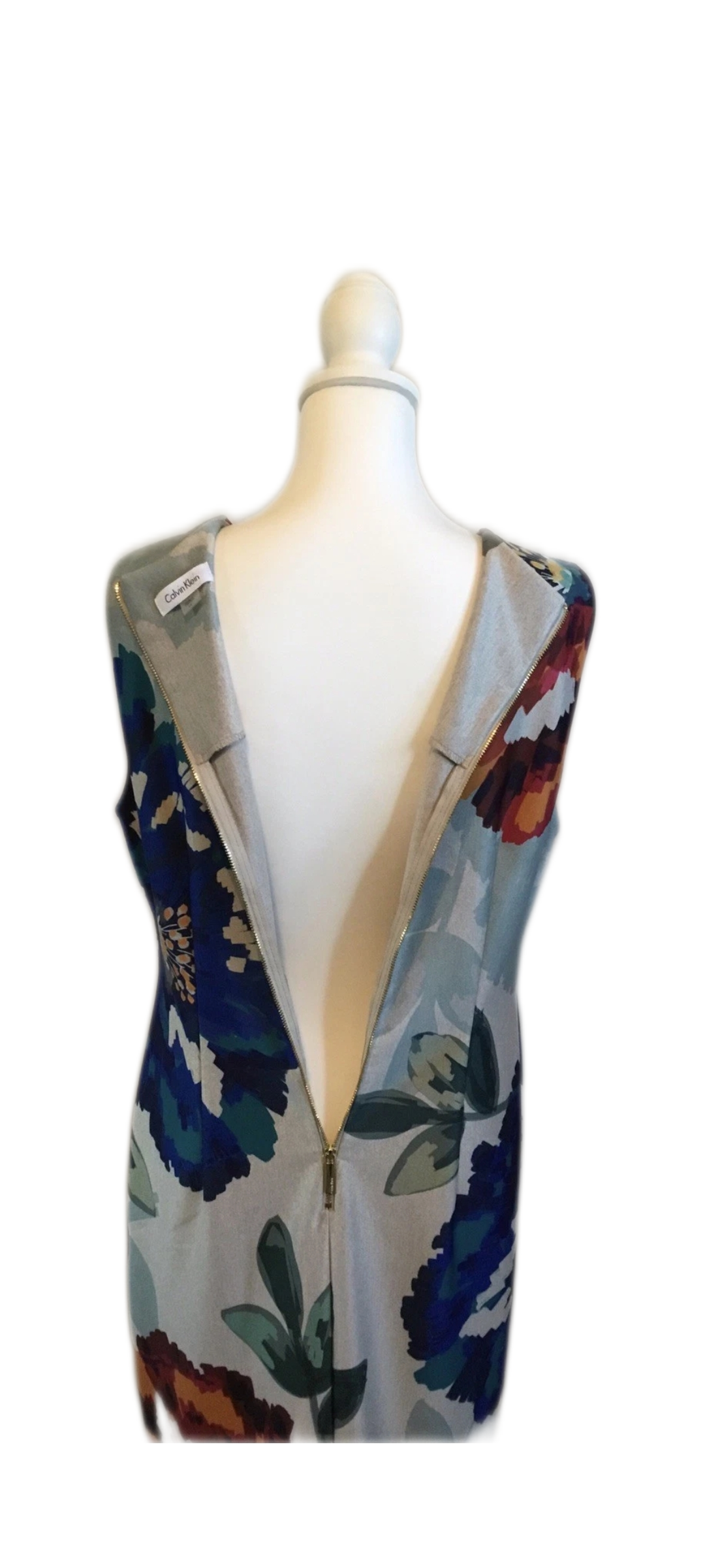 Calvin Klein Sz 14 Floral Dress Sleeveless