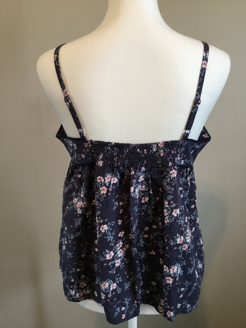 Old Navy Sz Medium Tall Halter Blue Floral