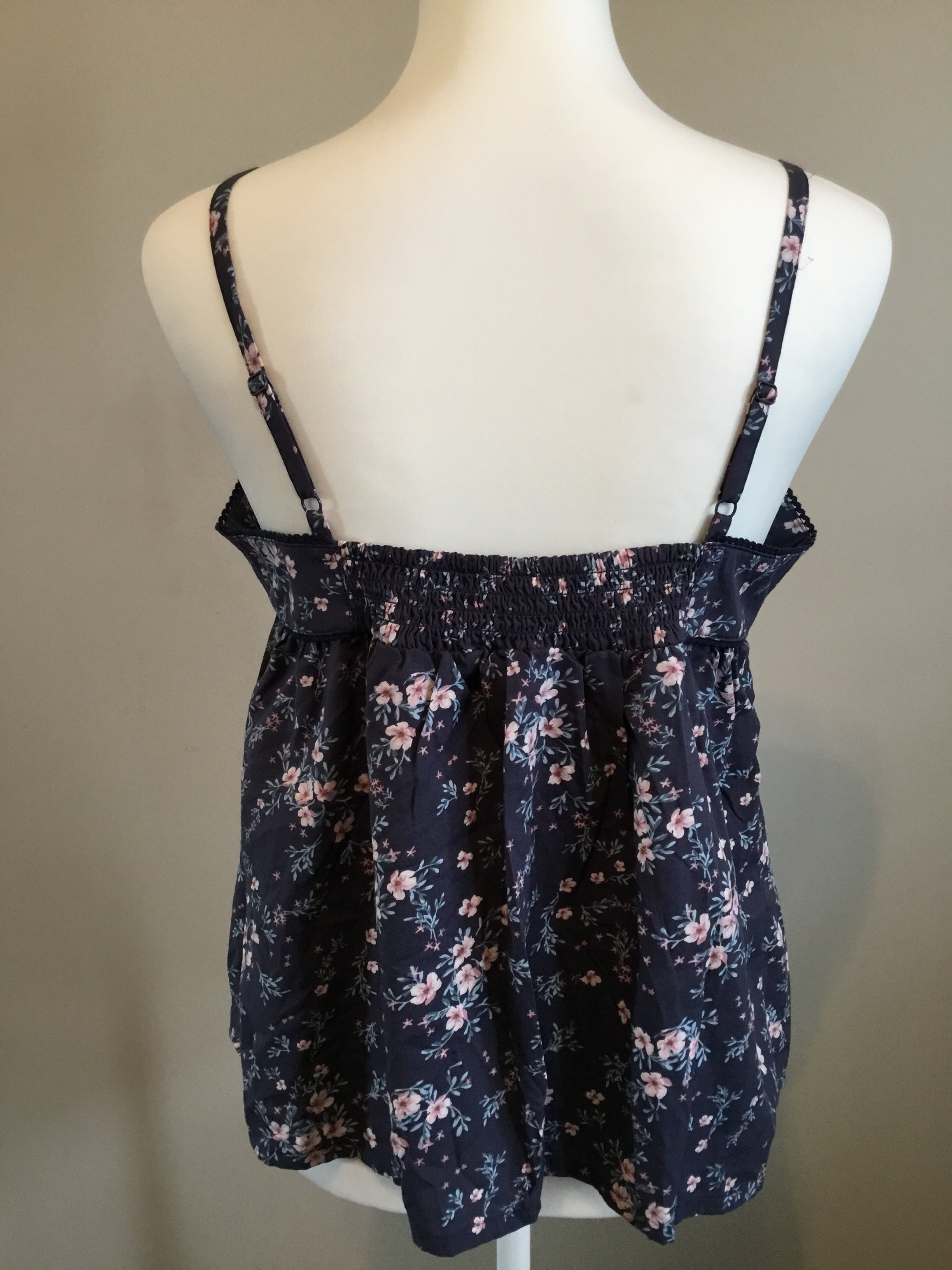 Old Navy Sz Medium Tall Halter Blue Floral