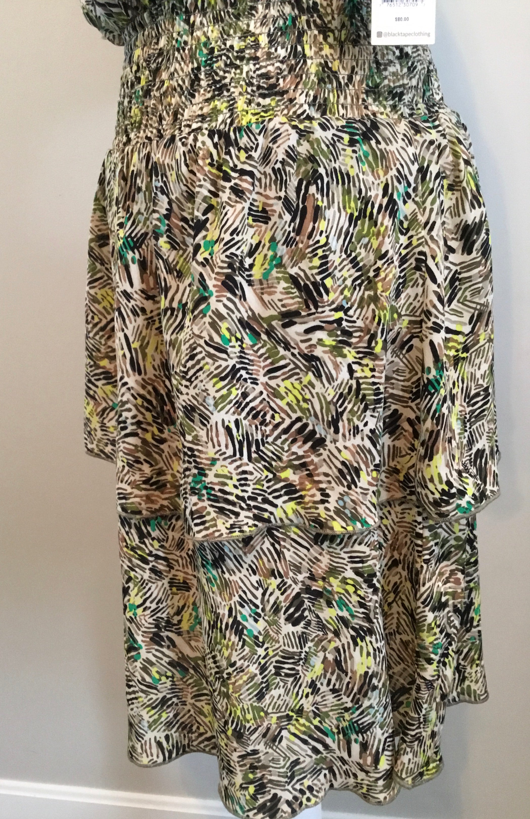 Blacktape Sz Small Ruffled Floral Dress