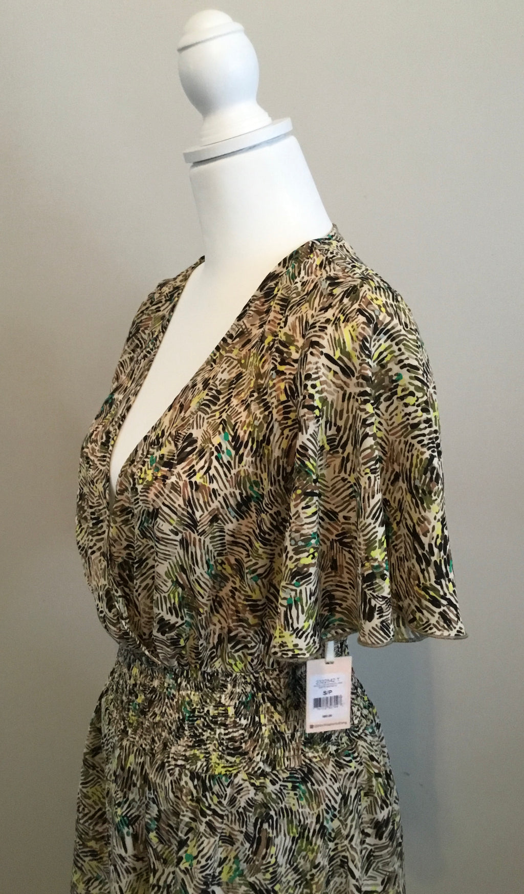 Blacktape Sz Small Ruffled Floral Dress