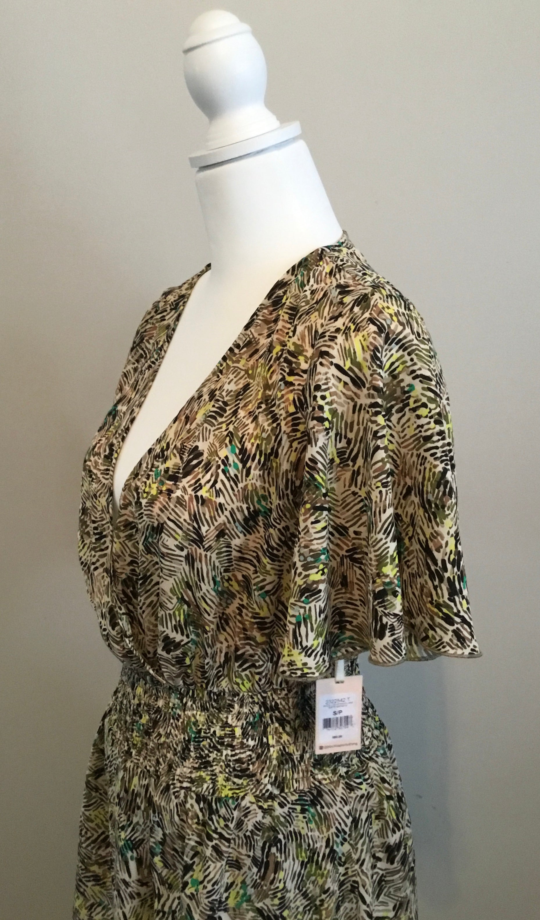 Blacktape Sz Small Ruffled Floral Dress