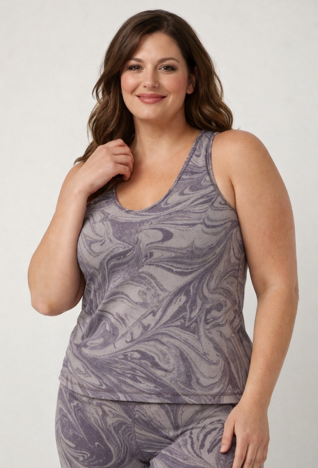 Athleta Transcend Tank Sz 3X Paisley Purple