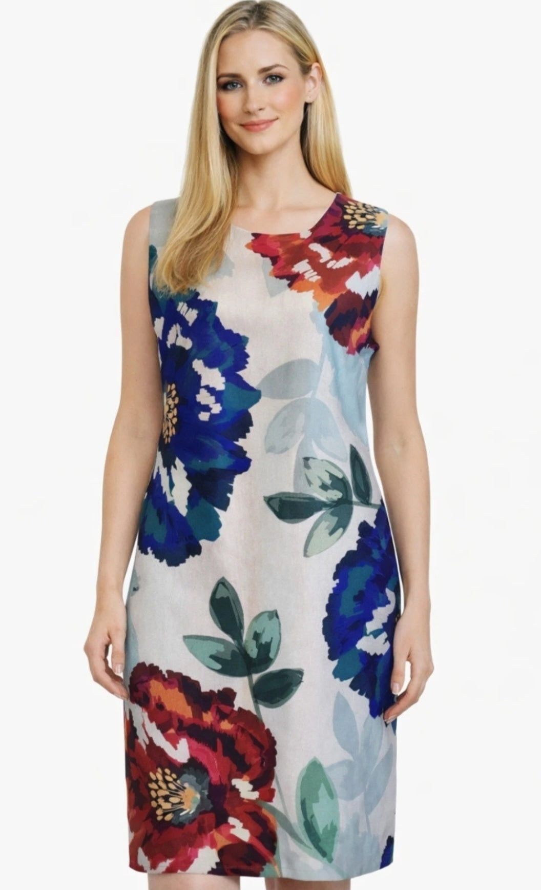 Calvin Klein Sz 14 Floral Dress Sleeveless