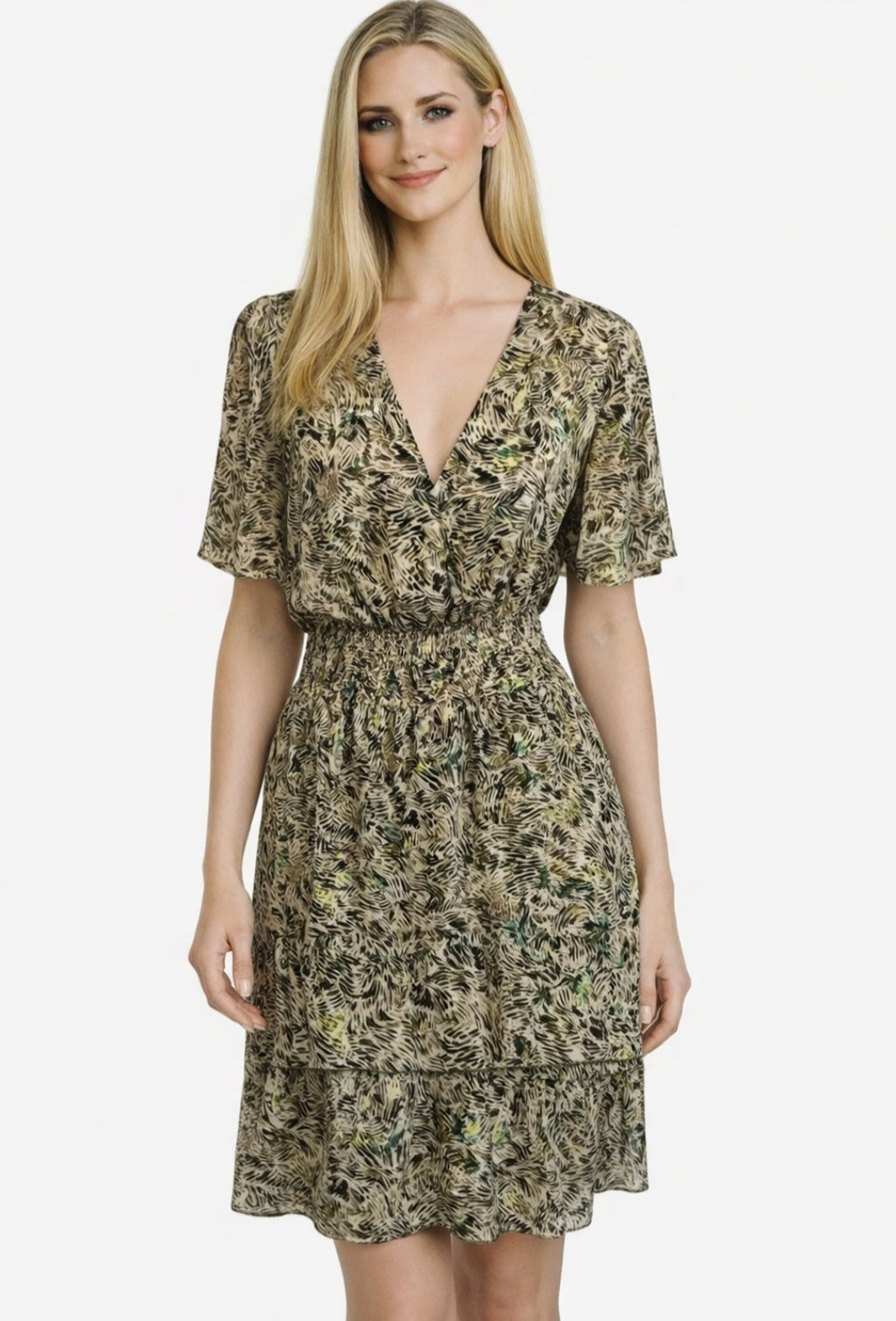 Blacktape Sz Small Ruffled Floral Dress