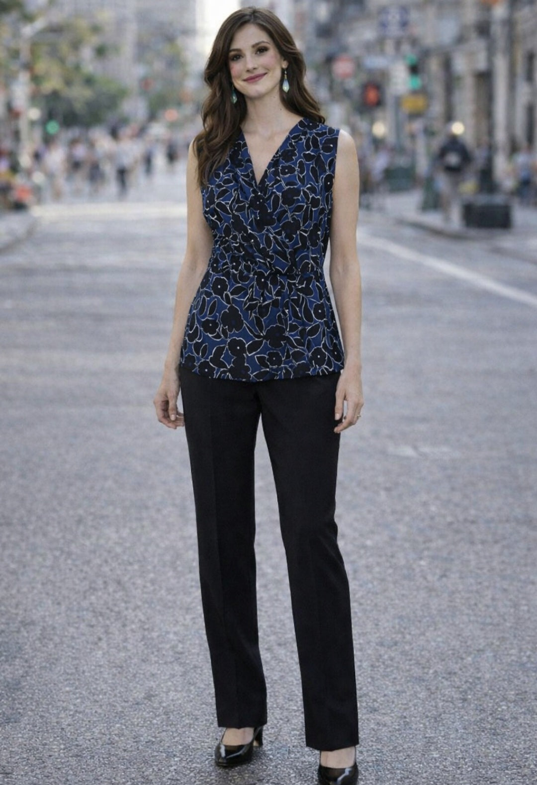 Banana Republic Blue Floral Blouse