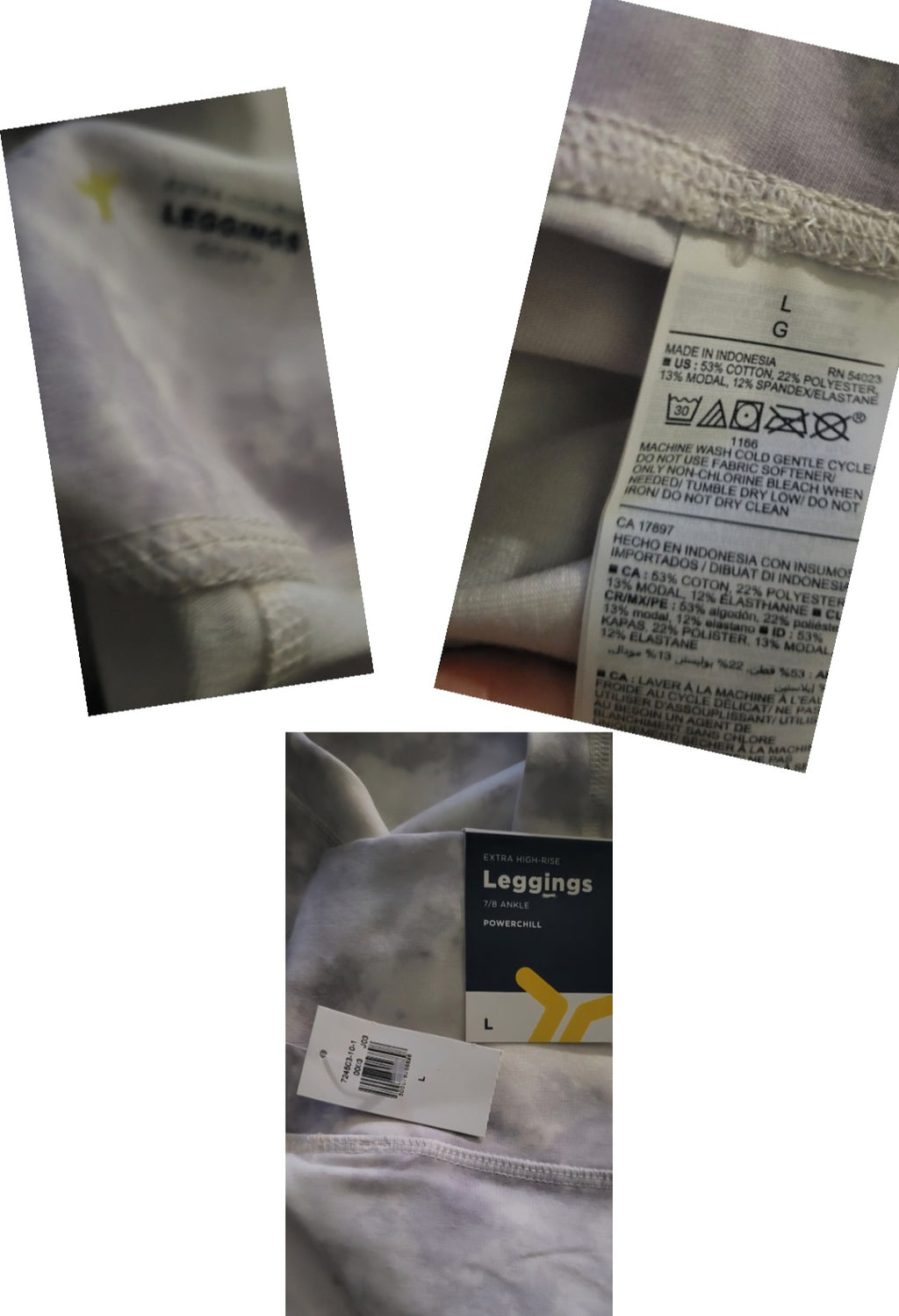 Old Navy Powerchill Leggings Purple sz 7/8 Ankle