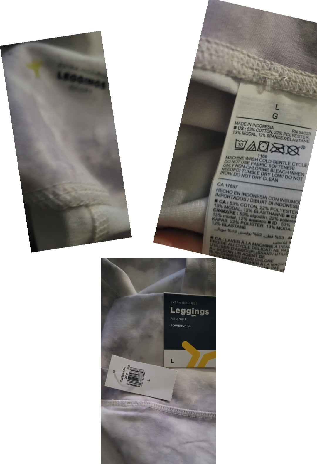 Old Navy Powerchill Leggings Purple sz 7/8 Ankle