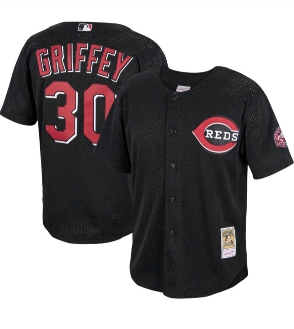 Cincinnati Reds Jersey Sz 52 2XL Black