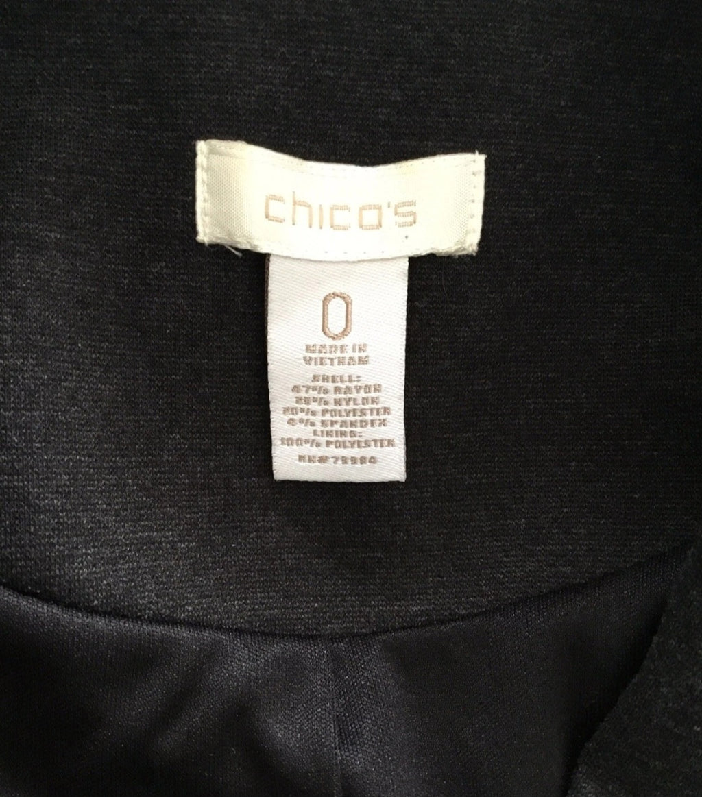 Chico's Sz 0 Dark Gray Blazer