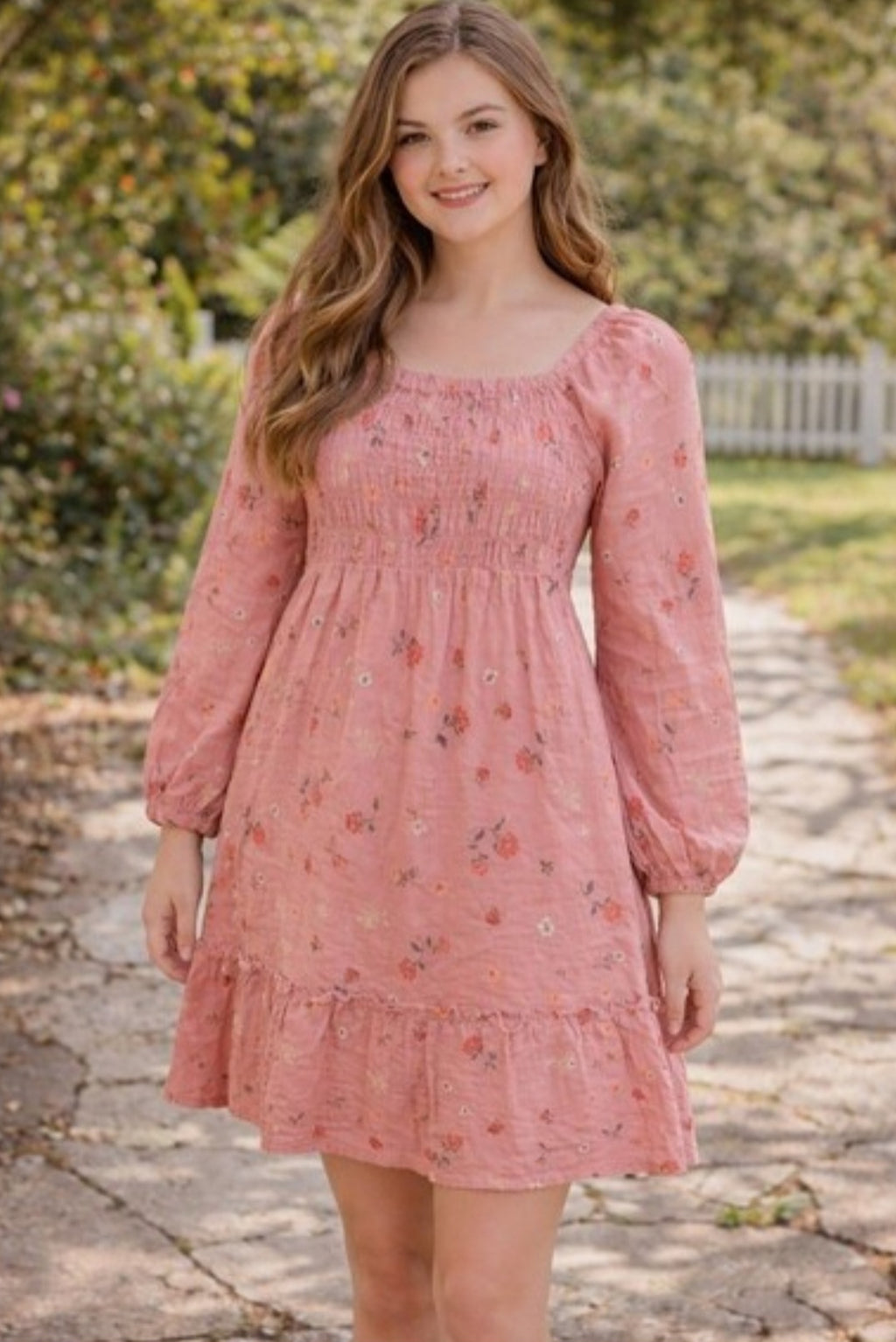 Old Navy Sz 18 XXL Pink Girls Floral Dress