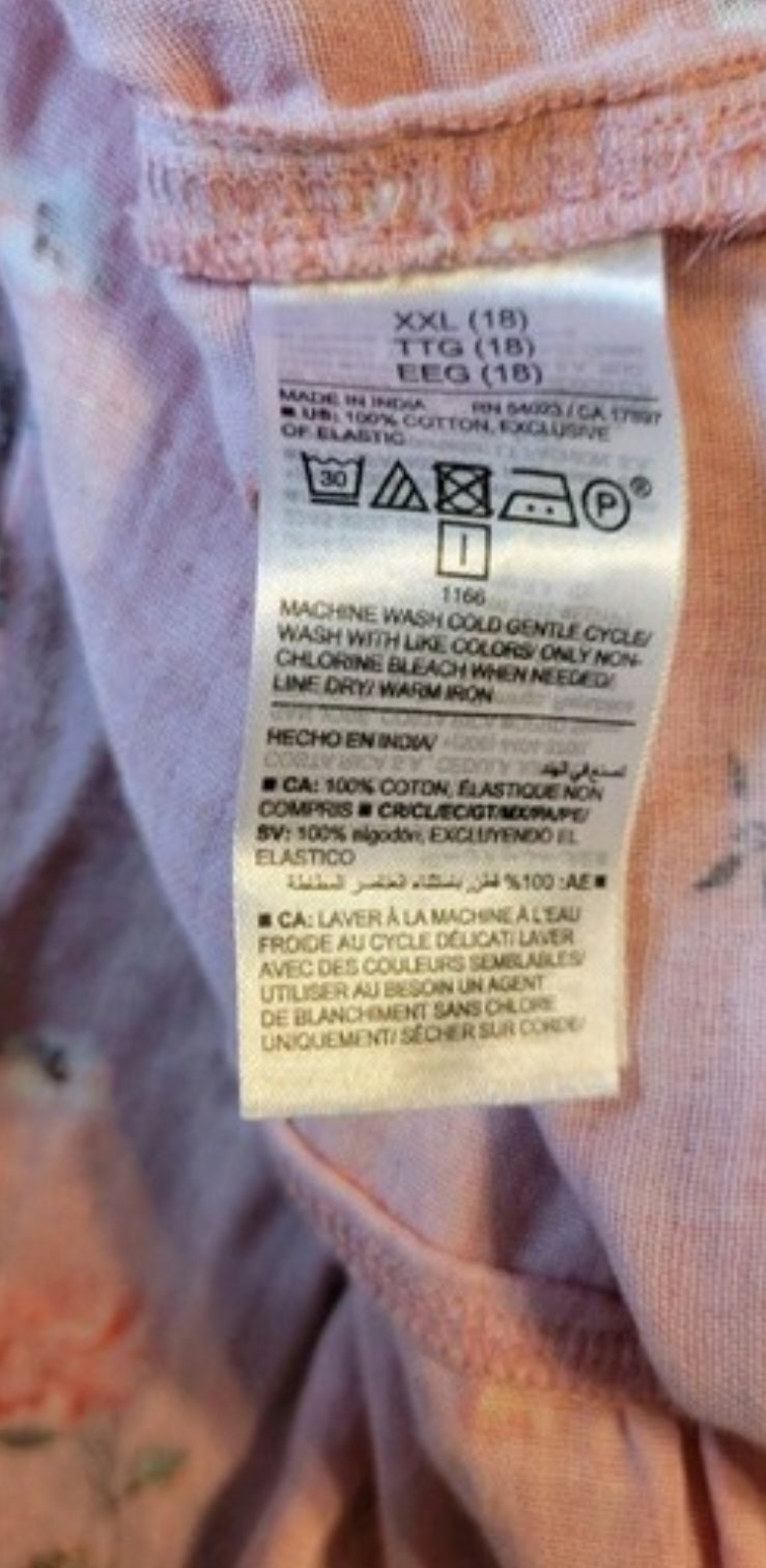 Old Navy Sz 18 XXL Pink Girls Floral Dress