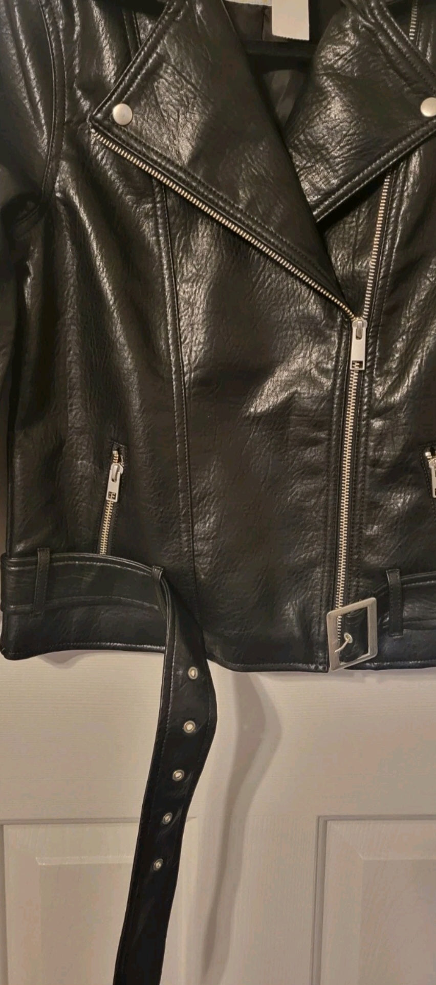 Old Navy Faux Leather Jacket XS Black