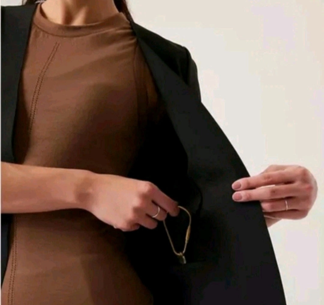 Athleta Sz 24 Plus Size Avenues Dress Blazer Black