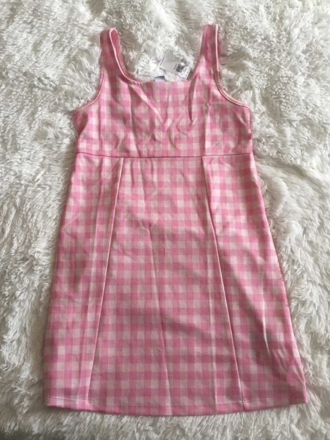 Old Navy Girls Sz 10/12 Large Pink Gingham Dress
