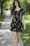 Davina Sz Small Romper Black Floral