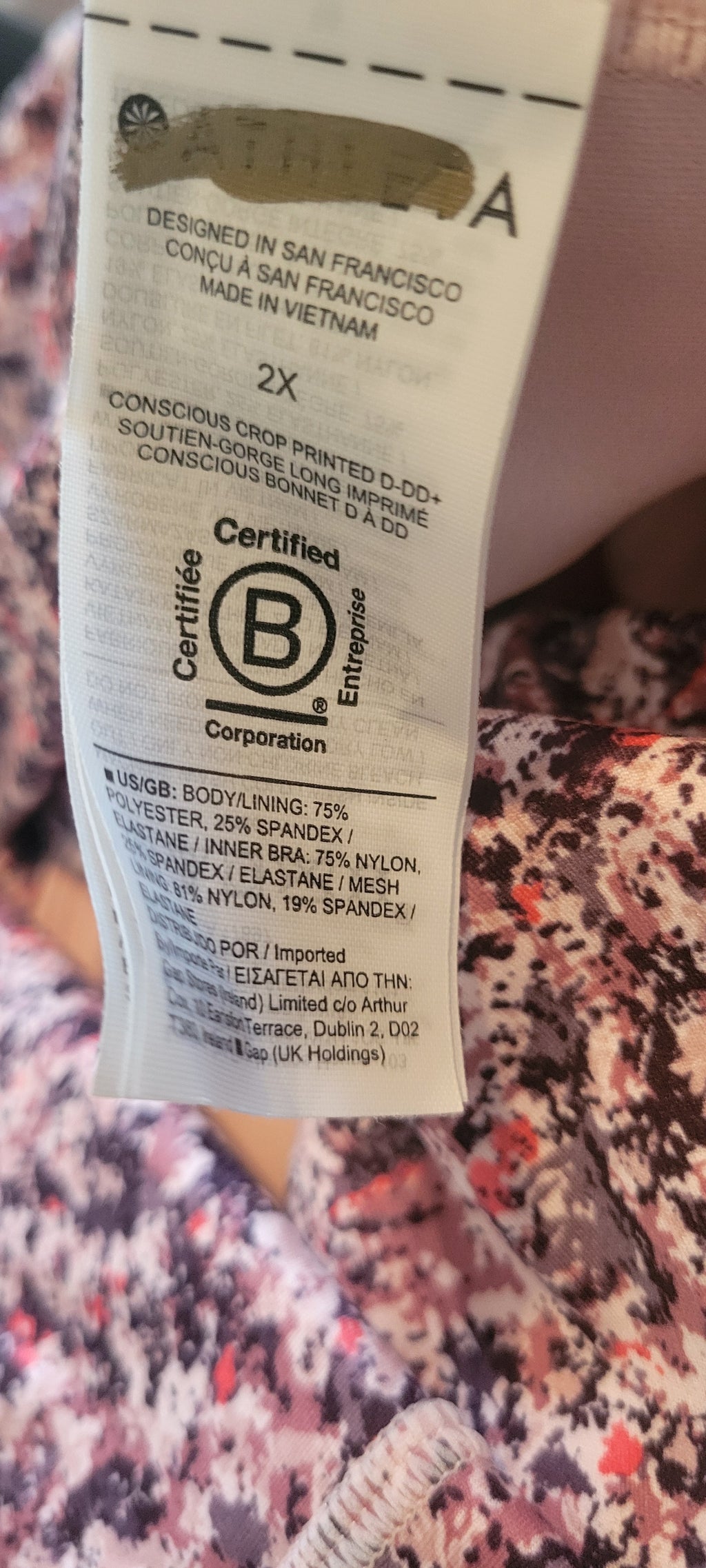 Athleta Conscious Crop Sz 2X