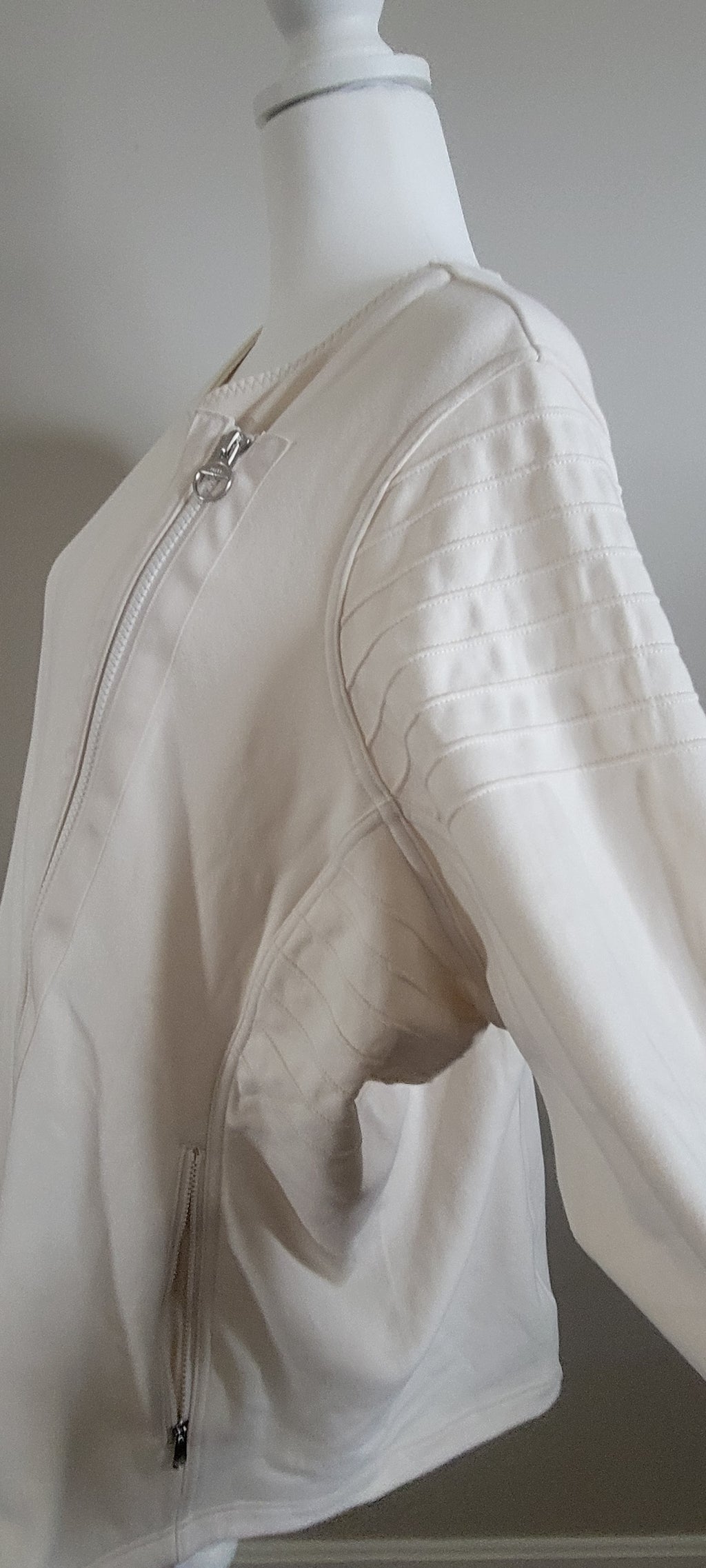 Athleta Ivory Moto Jacket Sz 3X