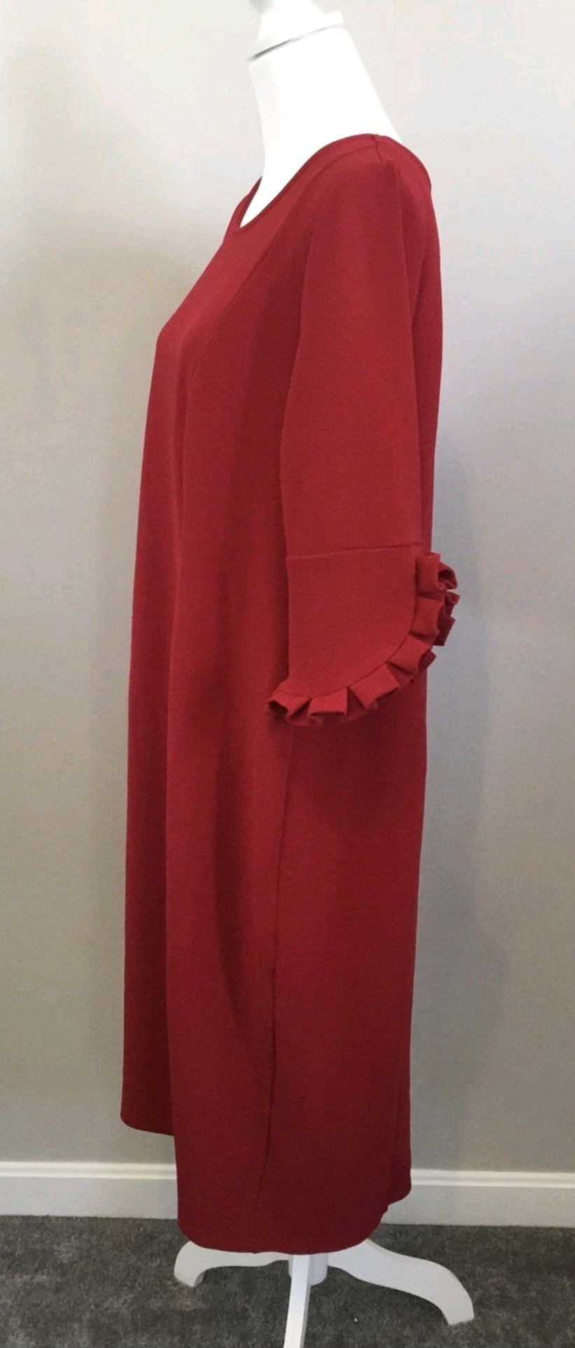 Catherines Sz OX Midi Red Dress