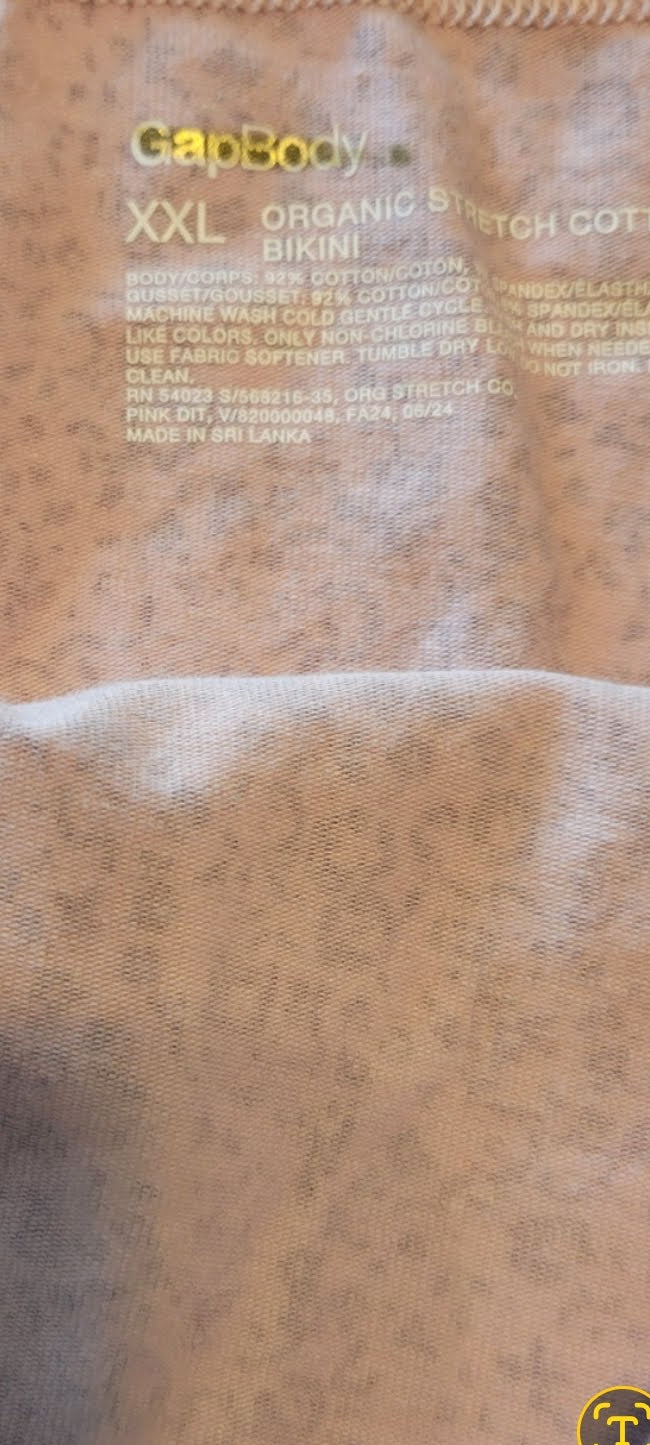 Gap Body Sz XXL Pink Floral Panties Organic Bikini